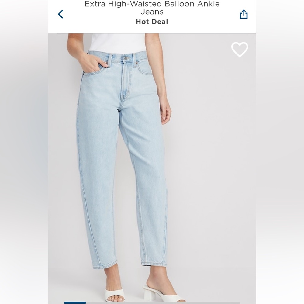 NWT high waist balloon jeans
